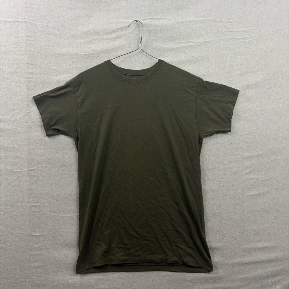 Duke T-Shirt Mens‎ Medium Olive Green Solid Short Sleeve Crew Neck Basic Tee